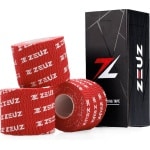 ZEUZ Grip Tape voor Weightlifting, CrossFit, Fitness & Sport - Hookgrip - Per Rol 4.5 Meter x 5 cm - 3-Pack Sticky Rollen - Rood
