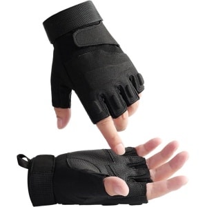 Zwarte sporthandschoenen heren en dames - antislip ademend voor krachttraining gym - Fitness handschoenen met polssteun voor krachtsport