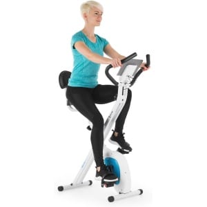 Air Bike Hometrainer - Opvouwbare Fiets Ergometer met 8 kg Vliegwiel, 8-Staps Weerstand en Trainingscomputer
