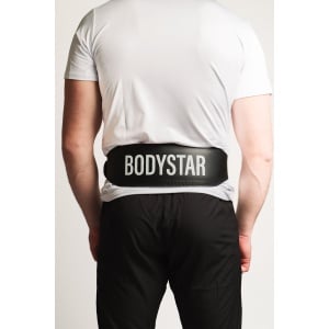 BodyStar Belt. Lifting belt - Maat M - Roller gesp - Powerlift riem - Fitness riem - Weightlifting belt - Gewichthefriem - Krachttraining - Powerlifting - Fitness - Leren Riem (ZWART)