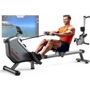 CRLYN® Roeitrainer Inklapbaar - Hometrainer - Roeimachine Fitness - Grijs