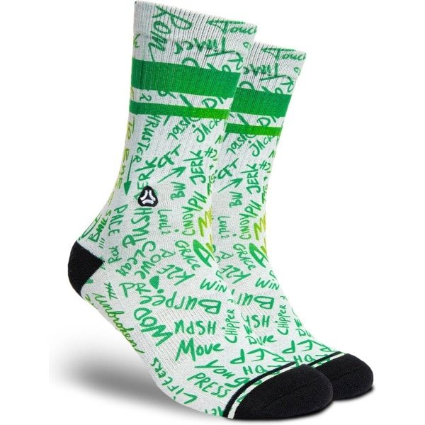 FLINCK Sportsokken - AMRAP Green - Maat 45-48 - Unisex - Heren Sokken - Dames Sokken - Naadloze sokken - Crossfit Sokken - Hardloop Sokken - Fitness Sokken - Fietssokken
