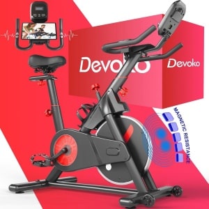 Hometrainer met Magnetische Weerstand - Stille Binnenfiets met LCD Monitor, Tabletstandaard en Bekerhouder
