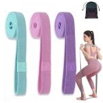 Ibenzoa® Fitness Weerstandsbanden Set voor Pilates en Krachttraining, Antislip, Stretchbanden, Set van 3