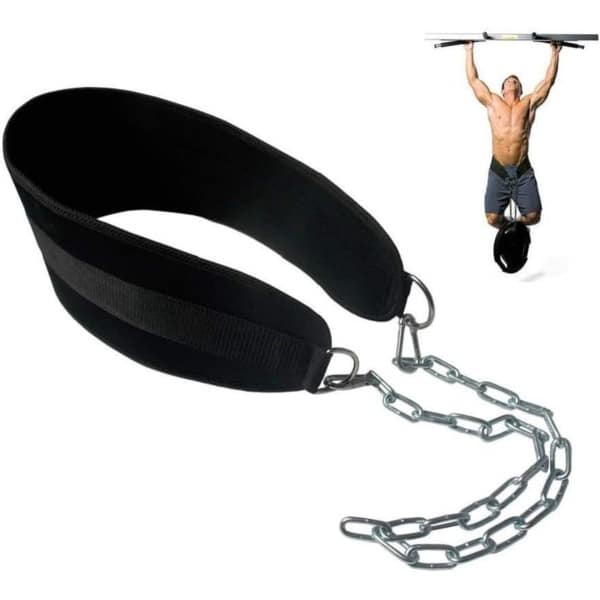 Ibenzoa® Robuuste Fitnessriem met Stalen Ketting - Multifunctioneel voor Krachttraining en Pull-ups