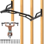 JGS® - Robuuste Multifunctionele Optrekstang voor Wandmontage 121,9 cm Perfect voor Thuis Fitness Studio en Krachttraining-