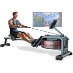 JMZR® Roeitrainer Inklapbaar - Hometrainer - Roeimachine Fitness - Blauw