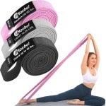 Lange Weerstandsbanden Set van 3 - Multifuntionele Fitnessbanden met 3 Weerstandsniveaus voor Krachttraining, Yoga en Thuis Workout