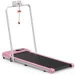 Loopband - Inklapbaar loopband Elektrisch met armleuningen, 1-8 km/u - met afstandsbediening en LCD-display - Walkingpad - Treadmill - Roze