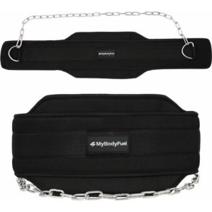 MyBodyFuel Dip Belt - Gewicht Riem voor Fitness, CrossFit & Calisthenics - One Size - Zwart