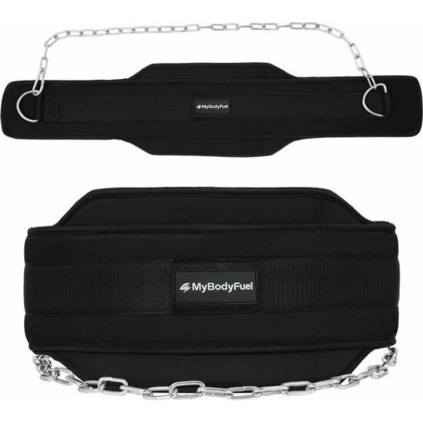 MyBodyFuel Dip Belt - Gewicht Riem voor Fitness, CrossFit & Calisthenics - One Size - Zwart