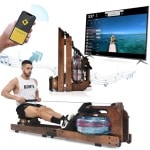 Opvouwbare waterdichte roeitrainer met Kinomap-app, indoor home fitness roeitrainer