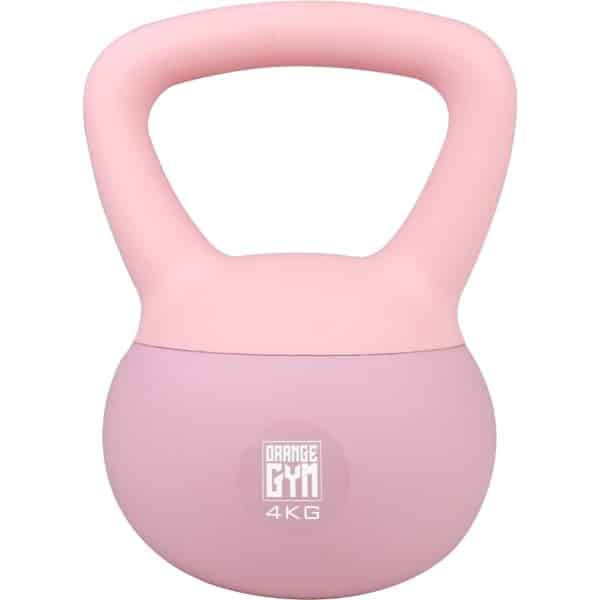 Orange Gym Soft Kettlebell 4KG - Compacte Fitness Kettlebell met Handgreep - Gewichtstraining voor Thuis - Spierversterking & Krachttraining - Zachte Kettlebell voor Beginners en gevorderden - Roze