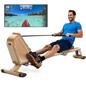 Power-8® OR3 Waterroeimachine - Luxe Houten Roeitrainer met Realistische Waterweerstand - Bluetooth & App Connectie - 160 kg Max Gewicht - Thuis Fitnessapparaat