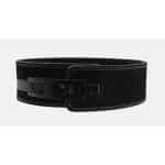 PowerLifting Belt Dames/Heren Zwart Leer - Aanpasbare Sluiting voor Krachttraining S