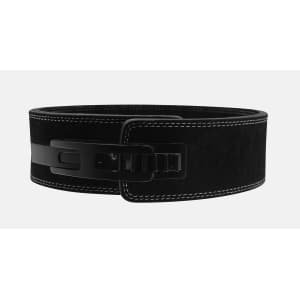 PowerLifting Belt Dames/Heren Zwart Leer - Aanpasbare Sluiting voor Krachttraining XL