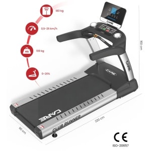 Professionele loopband - 25 km/u - CARE - CLUB RUNNER LED