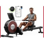 Roeimachine - Magnetische Roeitrainer - Roeiapparaat - App - Bluetooth - Dual Rail Systeem - Elektromagnetische Weerstand - 16 Weerstandsniveaus - Dual Rail Systeem - Stil & Krachtig - 160 kg Belastbaar
