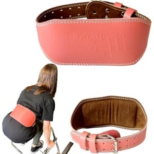 Roze gewichthefriem dames 6 inch duurzaam powerlifting-riem comfortabele rugschuimvulling krachttraining - S 70-80 cm