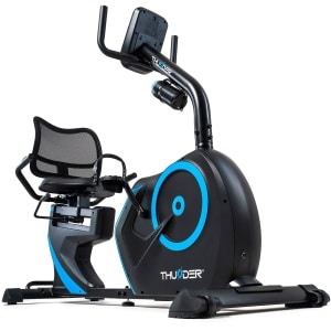 THUNDER® Hometrainer | OPAL | ELEKTROMAGNETISCHE LIGFIETS | Comfortabel en Stil | Verstelbare rugleuning en zitting | LCD-display | Hartslagmeter | Trainingsprogramma's | Elektronische weerstand | Transportwielen | Voor thuisgebruik | Tot 150 kg gebr