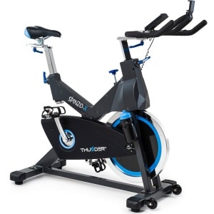 THUNDER® Hometrainer | SPINZO-X | MAGNETIC-SPINBIKE | Robuust en Stil | Bluetooth® | Verstelbaar zadel en stuur | LCD-display | Hartslagmeter | Magnetische weerstand | Transportwielen | Voor intensieve training thuis |
