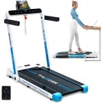 THUNDER® Loopband | RACE-WHITE | Opvouwbaar & Krachtig | Sneltoetsen | Veiligheidssleutel | Transportwielen | Bluetooth App | Afstandsbediening | Luidsprekers | Max. 130 kg |