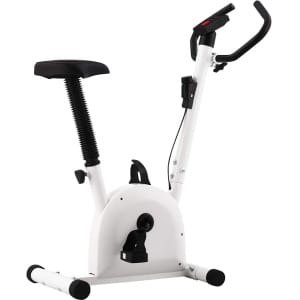 The Living Store Hometrainer met bandweerstand wit - Hometrainer - Fitnessfiets - Indoorfiets - Trainingsapparaat - Sporttoestel
