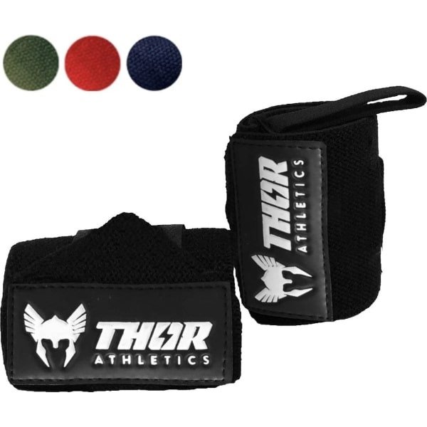 Thor Athletics Wrist Wraps - Fitness - Polsbrace voor Krachttraining - Ondersteuning voor Pols - 60 cm - Zwart
