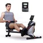 Thuys - Roeitrainer Inklapbaar - Roeimachine - Max. 120 Kg - Magnetische Roeiapparaat Fitness - 8 Weerstandniveaus - LCD Monitor