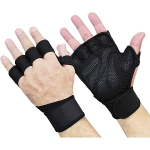 Trankielo - Wrist Support Fitness Handschoenen voor Krachttraining - Antislip Gewichthefhandschoenen voor Crossfit Bodybuilding Powerlifting