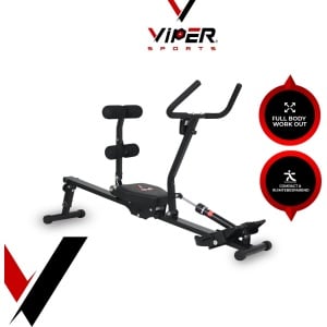 Viper Sports Valkyrie - Roeitrainer - Roeimachine - Hydraulische weerstand - 126 x 46 x 82 cm - Zwart