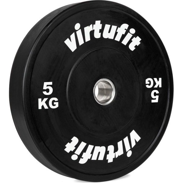 VirtuFit Bumper Plate - 50 mm - 5 kg - Olympische Halterschijf van Rubber - Duurzaam Materiaal - Schokabsorberende Bumper Plates - CrossFit & Krachttraining