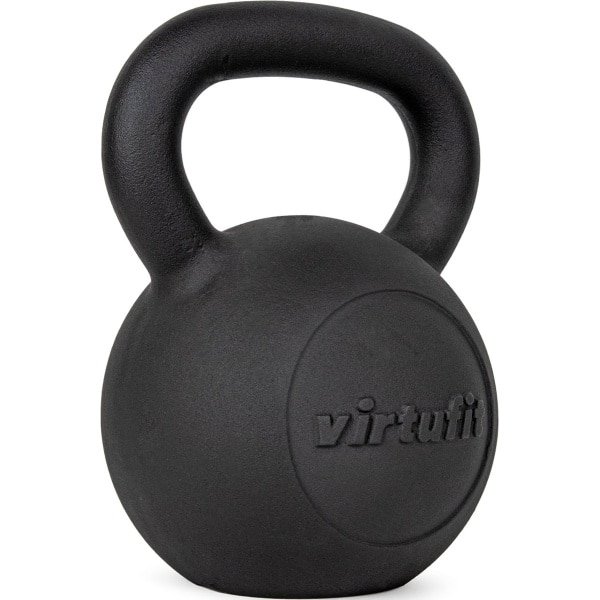 VirtuFit Kettlebell Pro - Kettle Bell - Gietijzer - 24 kg - Zwart - Sport Gewicht - Ergonomische & Brede Handgreep - Geschikt voor CrossFit & Fitness - Conditietraining