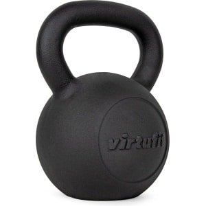 VirtuFit Kettlebell Pro - Kettle Bell - Gietijzer - 28 kg - Zwart - Sport Gewicht - Ergonomische & Brede Handgreep - Geschikt voor CrossFit & Fitness - Conditietraining