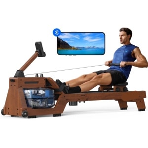 Water Roeimachine - Roeimachine - Magnetische Roeitrainer - Roeiapparaat - van Massief Hout - Bluetooth Connectie - Ergonomische Zitting - 22L Watertank - Max 150kg - Voor Thuisgebruik