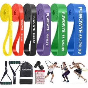 Weerstandsbandenset met 6 niveaus - Fitnessbanden voor Krachttraining, Yoga en Thuis Workouts