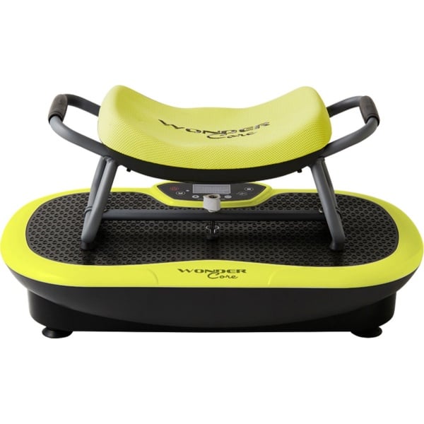 Wonder Core Rock n Fit - Fitness trilplaat - Vibratietrainer - fitnessapparaat - 3-in-1 trilplaat met zitje - Full body trainer - Trainingsstoel - Power Plate - weerstandstraining Hometrainer buikspieren 5 trainingsprogamma's, 20 trainingsniveau's