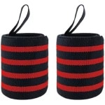 Wrist Wraps - Wrist Straps - Polsband - Fitness - Krachttraining - Powerlifting - Crossfit - Sport - Polsbandage - Polsbrace - Rood - Zwart - Unisex - Verstelbaar - One size - Versteviging - Accessoire