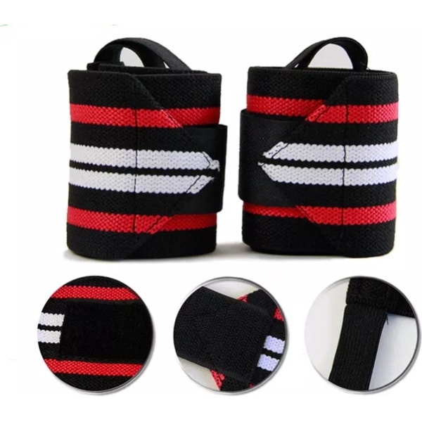 Wrist wraps - Krachttraining - Polsbrace - Rood & Zwart