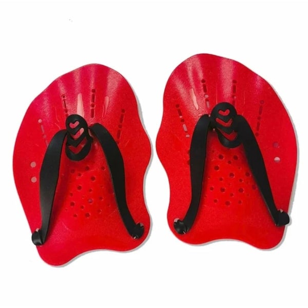 1 paar Power Swim Paddle voor kinderen - Verstelbare zwempeddels - Siliconen peddels - Zwemtrainingspeddels - Waterpeddels Krachttraining - Hulpzwembad-oefenapparatuur Accessoires - Geschikt voor kinderen - Unisex - 18,5x12,5cm - Rood - 18.5*12.5cm