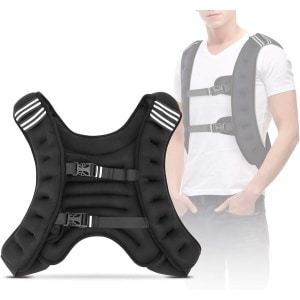 10kg Verzwaard Vest voor Krachttraining - Verstelbaar Gewichtsvest met Brede Schouderbanden voor Fitness - Neopreen en IJzeren Granules
