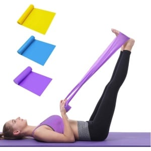 15M huidvriendelijke oefeningsyoga-banden met 3 weerstandsniveaus - Workout-weerstandsbanden voor dames/heren - Ideaal voor krachttraining Yoga Pilates Fitness