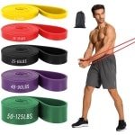 5-Delige Premium Weerstandsbanden Set - Crossfit & Thuisworkouts | 5 Sterktes (10-50kg) + Luxe Opbergtas | Anti-Snap Design voor Powerlifting