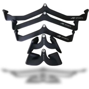 AJ-Sports Pulley accessoire set - 5 Grips - Multi Grip Attachment Set - Trainingsgrepen set - Roeigrepen - Lat pulley - Lat pulldown - Lat Booster Handles -Bodybuilding - Fitness reep - kabelstation - krachtstation - Fitness - Krachttraining