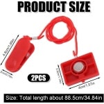 Allecto Plus - Loopband Magneet Veiligheidssleutel Noodstop - Universeel Vierkant Design - Set van 2 Stuks