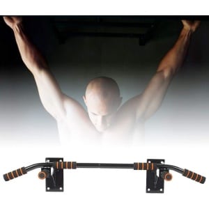 Allecto Plus - Pull-Up Bar Wandgemonteerd - Stalen Buis - Krachttraining Toestel - Fitnessstang met Schuim Gevoerde Handvatten voor Thuis Fitness Commercieel Gebruik.