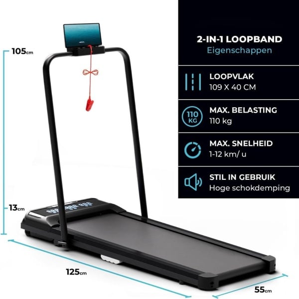 ApexArte® Loopband Inklapbaar-Zwart