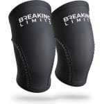 Breaking Limits Knee Sleeves Powerlifting - Voor Fitness & Crossfit - Knie Brace - 7MM - Zwart - 2 Stuks - Maat (M)