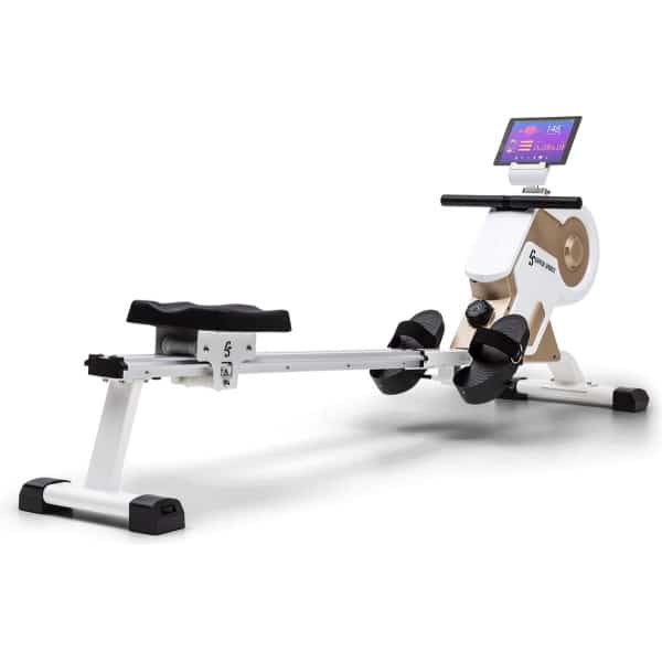 Capital Sports Stream M1 Magnetische Roeitrainer - Roeimachine - Uiterst efficiënte training - 8 Standen - Magneetweerstand - 105 cm lange aluminium rails - Tablethouder - Aluminium