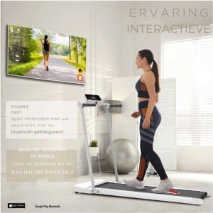 Elektrische Loopband Inklapbaar, MAXI 42 cm, 1-12 km/u, App Kinomap Zwift Bitgym, 12 Programma's, Ruimtebesparend, Next 1000 New 2025, Italiaanse Kwaliteit
